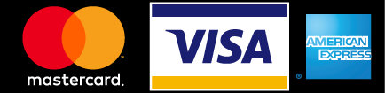 Mastercard, VISA, American Express, and Discover accepted